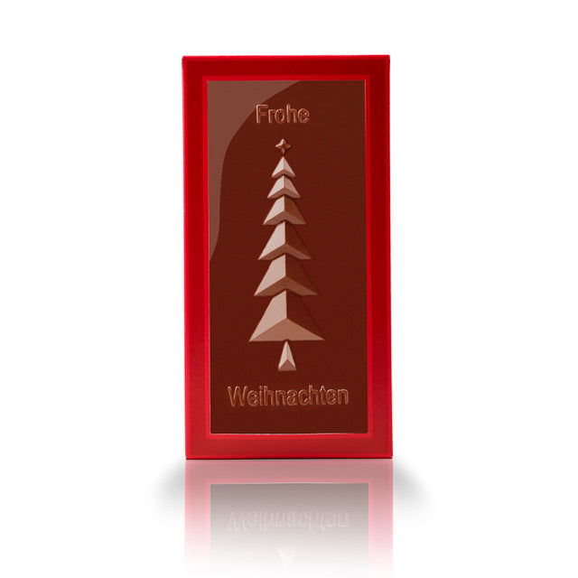 Weihnachtsschokolade Baum Edelvollmilch